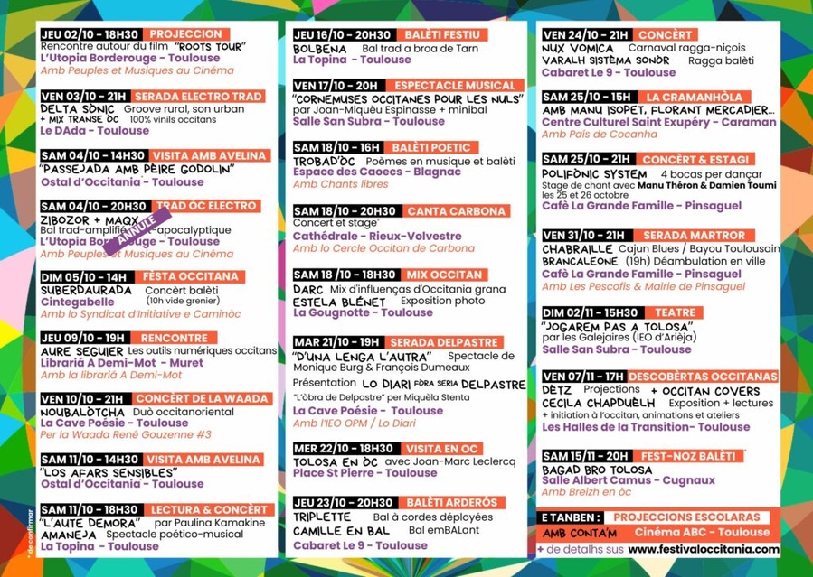 Festival Occitania (Tolosa e Nauta Garona)