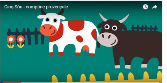 Cinq sòu...une des comptines d'ores et déjà proposée sur la chaîne Youtube de Prouvençau Lengo Vivo Cinq sòu...une des comptines d'ores et déjà proposée sur la chaîne Youtube de Prouvençau Lengo Vivo
