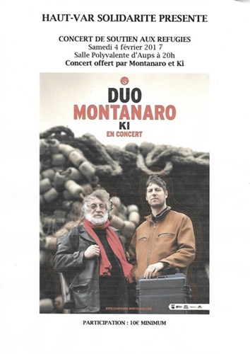 Montanaro offre un concert au bénéfice des réfugiés