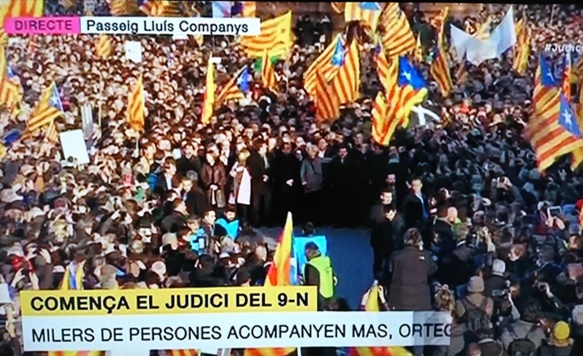 Lundi 6 février vers 10h à Barcelona. Image TV3 DR. Lundi 6 février vers 10h à Barcelona. Image TV3 DR.