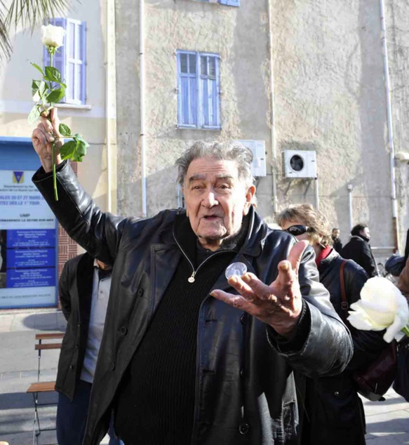 Armand Gatti à La Seyne, dix décembre 2011 (photo Service Communication La Seyne DR)