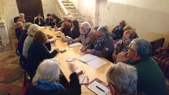 Il y a une semaine, à la Bastide Marin, les associations porteuses du projet de Fest'Aqui, en réglaient les détails organisationnels (photo MN)