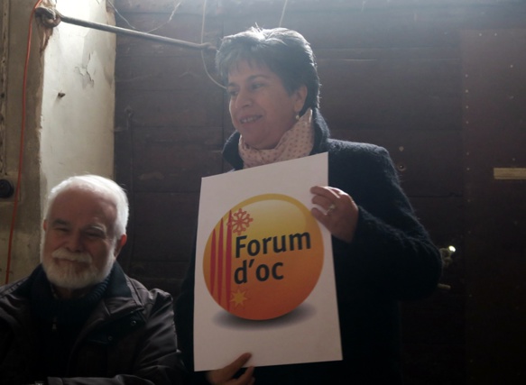 Alain Barthélemy, Mireille Benedetti, pour 2018 un effort en termes de communication pour la langue régionale (photo MN)