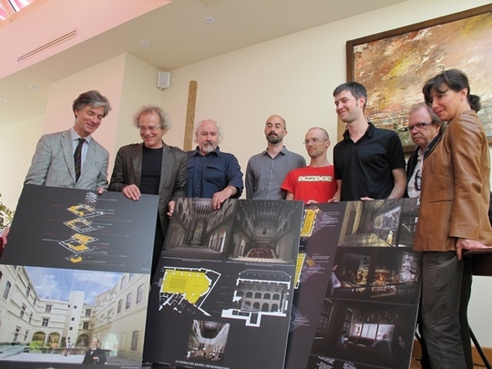 Les architectes nantais de Tetrarc présentent un projet de musée de musée…(photo MN) Les architectes nantais de Tetrarc présentent un projet de musée de musée…(photo MN)