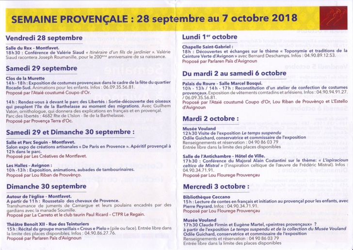 La Setmana provençala comença lèu en Avinhon