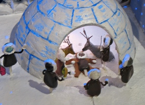 Crèche d'inspiration nordique à Arles, en 2009 (photo MN)