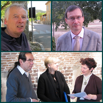 De g à d : Michel Bianco, Jean-Luc Domenge; en bas le trio Trelutz (photo MN)