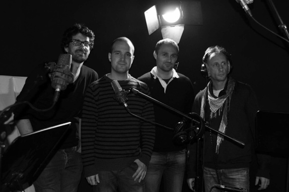 Benjamin Melia, Valentin Conte, Florian Mesureux et Sébastien Bourelly à l'assaut du XXIè siècle armé d'une flûte, d'un tambour, et d'une conscience des nécessités d'évolution musicales (photo XDR)