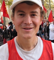 Guilhem Vaton, le président de l'association de préfiguration de la Calandreta de Valréas, ici en 2015 à Montpellier (photo MN)