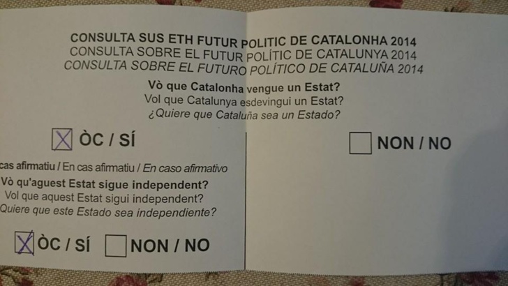 Pour la première fois au monde, un bulletin de vote rédigé en occitan (photo MN)