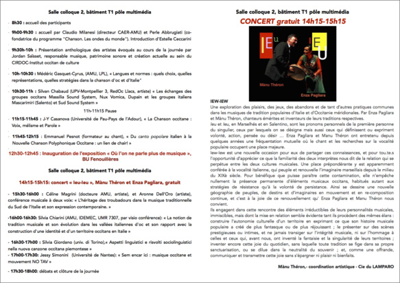 Le programme très riche de la journée du CAER Le programme très riche de la journée du CAER