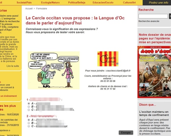 Escagassé ? Vous avez la courante ? Vous allez ramasser le pebre d'ail ? Ah! l'occitan,vous le chassez par la porte, il revient par la fenêtre ! Escagassé ? Vous avez la courante ? Vous allez ramasser le pebre d'ail ? Ah! l'occitan,vous le chassez par la porte, il revient par la fenêtre !