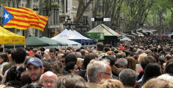 Un million et demi de Catalans ont manifesté (photo MN)