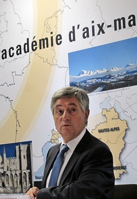 Le nouveau recteur d'Académie Bernard Dubreuil vient de présider son premier CALR (photo MN)