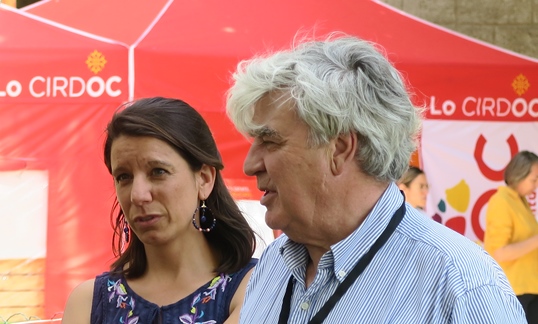 Estelle Ceccarini et Paul Martin ont du jeter l'éponge devant la difficulté : événements limités à trente personnes, risques de non venue d'une part du public, distanciations délicates à organiser, et programme amputé ...(photo MN)