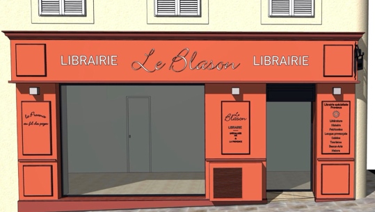 La librairie ne déménage pas vraiment mais s'aggrandit en portant son siège principal à trente mètres du local historique (photo Le Blason DR)