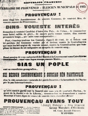 En 1935 Paul Ricard est engagé politiquement aux côtés de Charles Camproux et Jòrgi Reboul (XDR) En 1935 Paul Ricard est engagé politiquement aux côtés de Charles Camproux et Jòrgi Reboul (XDR)