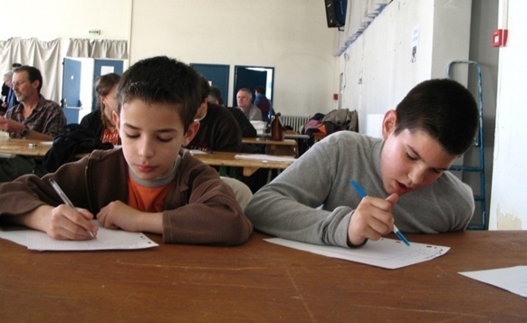 Parfois une école "à projet langue régionale" participe à la Dictada de Septèmes (photo MN)