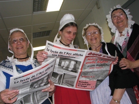 Et les Dictadas sont aussi une occasion de découvrir de nouveaux médias...comme ici à Orange en 2010 (photo MN)