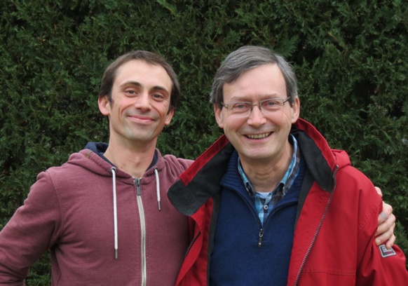 Michaël Crosa (dessinateur) et Jean-Luc Domenge (auteur) en 2017 (photo MN)