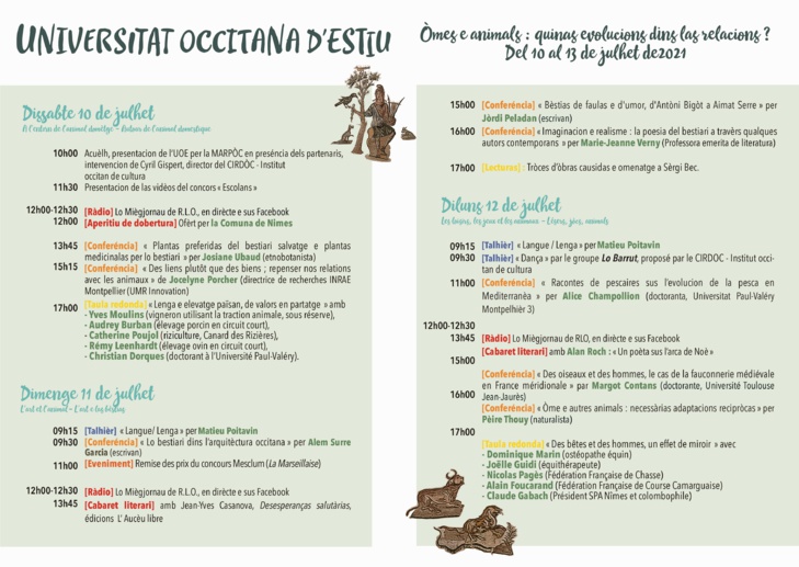 L'Université Occitane d'Eté à Nîmes s'intéresse à notre rapport à l'animal L'Université Occitane d'Eté à Nîmes s'intéresse à notre rapport à l'animal