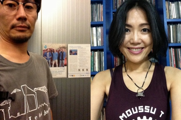 Tatsuya Kikushi et Yoshiko Oki, les amis facilitateurs de tournée, travaillent tous deux au Japon dans le domaine des "musiques du monde"  (photo Manivette Records) Tatsuya Kikushi et Yoshiko Oki, les amis facilitateurs de tournée, travaillent tous deux au Japon dans le domaine des "musiques du monde"  (photo Manivette Records)