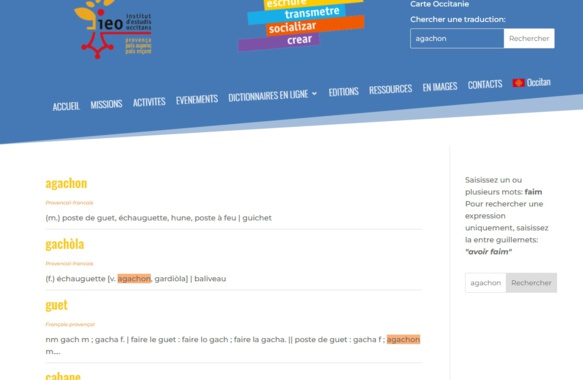 En linha lo diccionari provençau francés dau Creo Provença En linha lo diccionari provençau francés dau Creo Provença