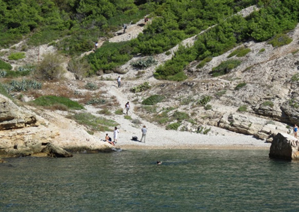 La Calanque de Podestat : haute biodiversité, mais aussi haute fréquentation en été (photo MN) La Calanque de Podestat : haute biodiversité, mais aussi haute fréquentation en été (photo MN)