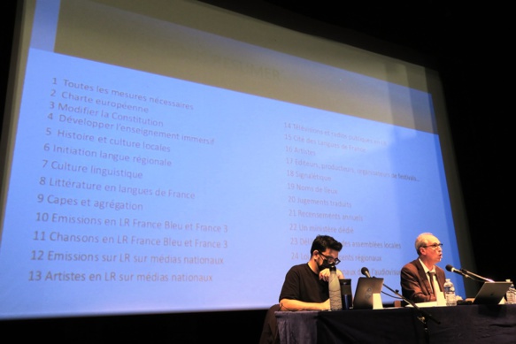 Les 25 thèmes support de  questions aux candidats imaginées par Michel Feltin-Palas -photo MN Les 25 thèmes support de  questions aux candidats imaginées par Michel Feltin-Palas -photo MN