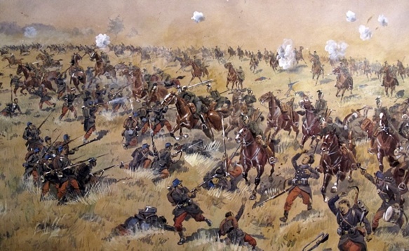 La bataille de Lagarde, ou est engagé le XVè corps, par Zimmer, coll. part. est proposé à l'exposition des Archives Départementales du 13 (XDR) La bataille de Lagarde, ou est engagé le XVè corps, par Zimmer, coll. part. est proposé à l'exposition des Archives Départementales du 13 (XDR)
