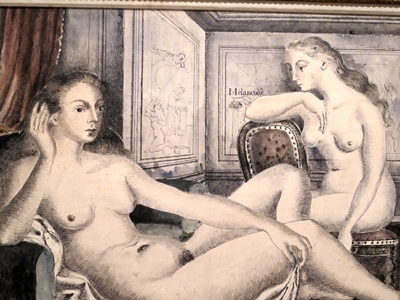 Chez Delvaux les femmes s'ignorent souvent. Lui a été confronté à une mère qui refusait son mariage (Etude pour Femmes au salon, de 1943) Chez Delvaux les femmes s'ignorent souvent. Lui a été confronté à une mère qui refusait son mariage (Etude pour Femmes au salon, de 1943)