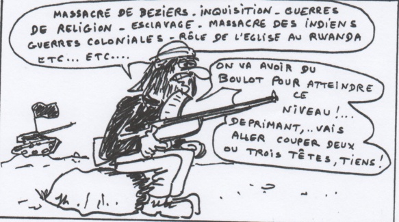 Arnaud Amaury, legat dau Papa davant Besiers en 1214 : "tuatz lei totei, Dieu chausirà lei sieus" JLR DR Arnaud Amaury, legat dau Papa davant Besiers en 1214 : "tuatz lei totei, Dieu chausirà lei sieus" JLR DR