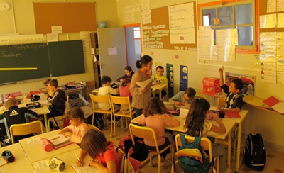 Dans les Bouches-du-Rhône l'effectif progresse en primaire, mais pas dans les départements alpins (photo MN)