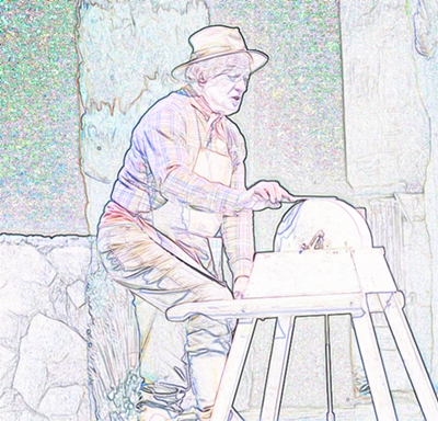 La peinture d'un temps où les métiers requéraient un savoir faire précieusement acquis (photo Aquo d'Aqui) La peinture d'un temps où les métiers requéraient un savoir faire précieusement acquis (photo Aquo d'Aqui)