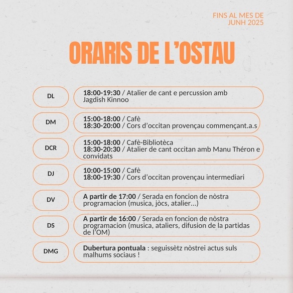 Cours, ateliers, etc... Cours, ateliers, etc...