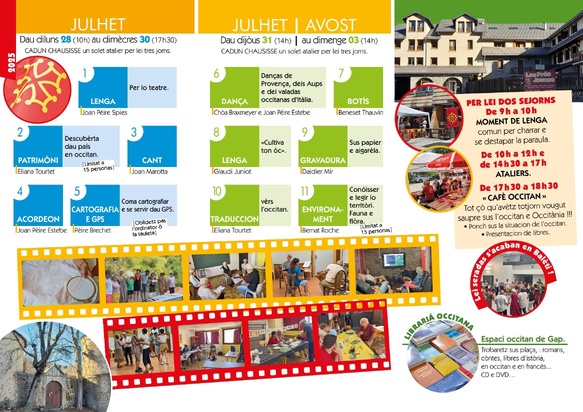 Lei Rescòntres Occitans en Provença se debanaràn dau 28 de julhet au 2 d'avost en Champsaur Lei Rescòntres Occitans en Provença se debanaràn dau 28 de julhet au 2 d'avost en Champsaur