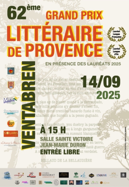 Felip Gardy lauréat du Grand Prix littéraire de Provence 2025 Felip Gardy lauréat du Grand Prix littéraire de Provence 2025