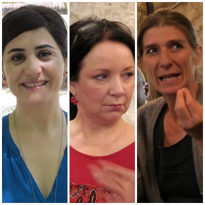 Cigdem Aslan, Màrta Sebestyen et Elena de Renzio : "Nous recueillons, puis transmettons la tradition, elle aide tout le monde à vivre mieux ensemble" (photo MN)