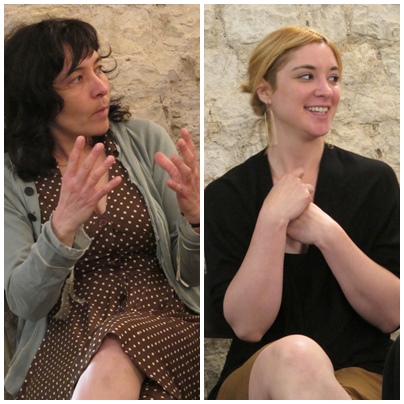 Roxanne Martin et Fleur Sana : "parlons de nos projets artistiques. Les femmes ont désormais une vraie place artistique, alors allons-y!" (photo MN)