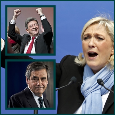 Selon les pays ce sont les trois ténors de l'élection présidentielle en Provence, Macron ne fait pas ici partie du trio de tête (photo XDR)
