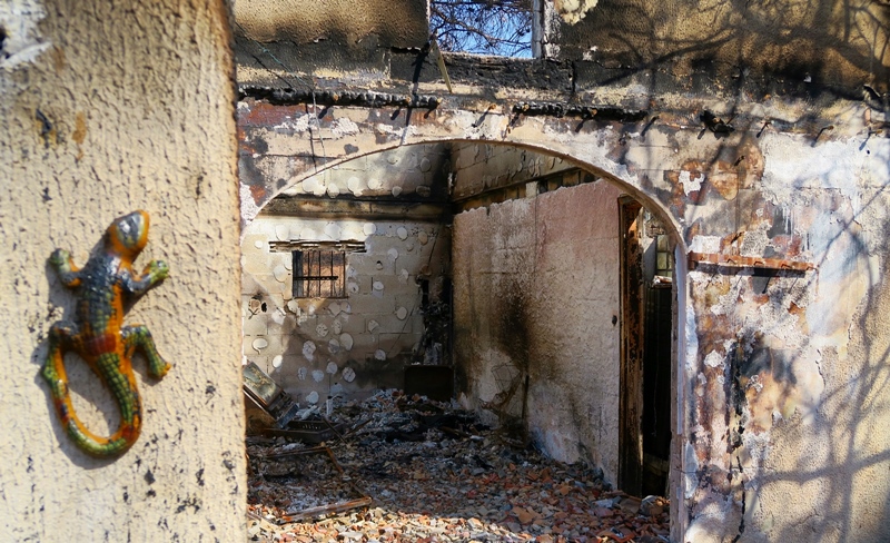 Saint Cannat, villa sinistrée le 15 juillet au Chemin à la mer (photo MN)