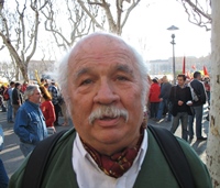 Un militant. Ici lors de la manifestation pour l'occitan dans la vie publique, à Béziers en mars 2007 (photo MN)