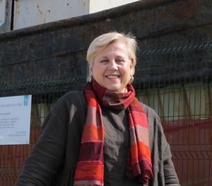 Patricia Jouve, du Ceucle Occitan de La Sanha. le Cercle s'est entouré de bonnes volontés, en particulier d'enseignants, pour redonner envie aux Seynois de voir demain le provençal enseigné à La Seyne (photo MN)