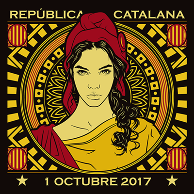 Représentation symbolique de la République Catalane par Isaac Zamora (photo IZ DR)