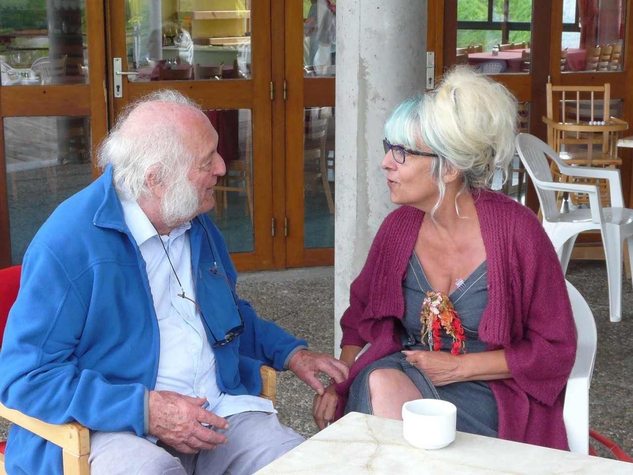 Avec l'artiste Jaqueline Cyvoct au début des années 2010 (photo XDR)