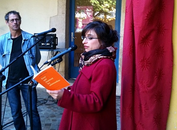 Lecture publique d'Aurélia Lassaque et de Joan-Pau Creissac. La langue d'Oc, une liberté créatrice (photo MN)