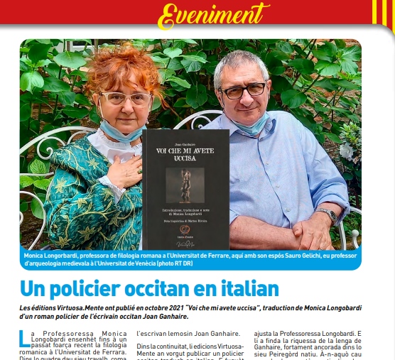 Dans ce numéro Reinat Toscano s'intéresse à la traduction en italien d'un désormais classique occitan du roman policier Dans ce numéro Reinat Toscano s'intéresse à la traduction en italien d'un désormais classique occitan du roman policier
