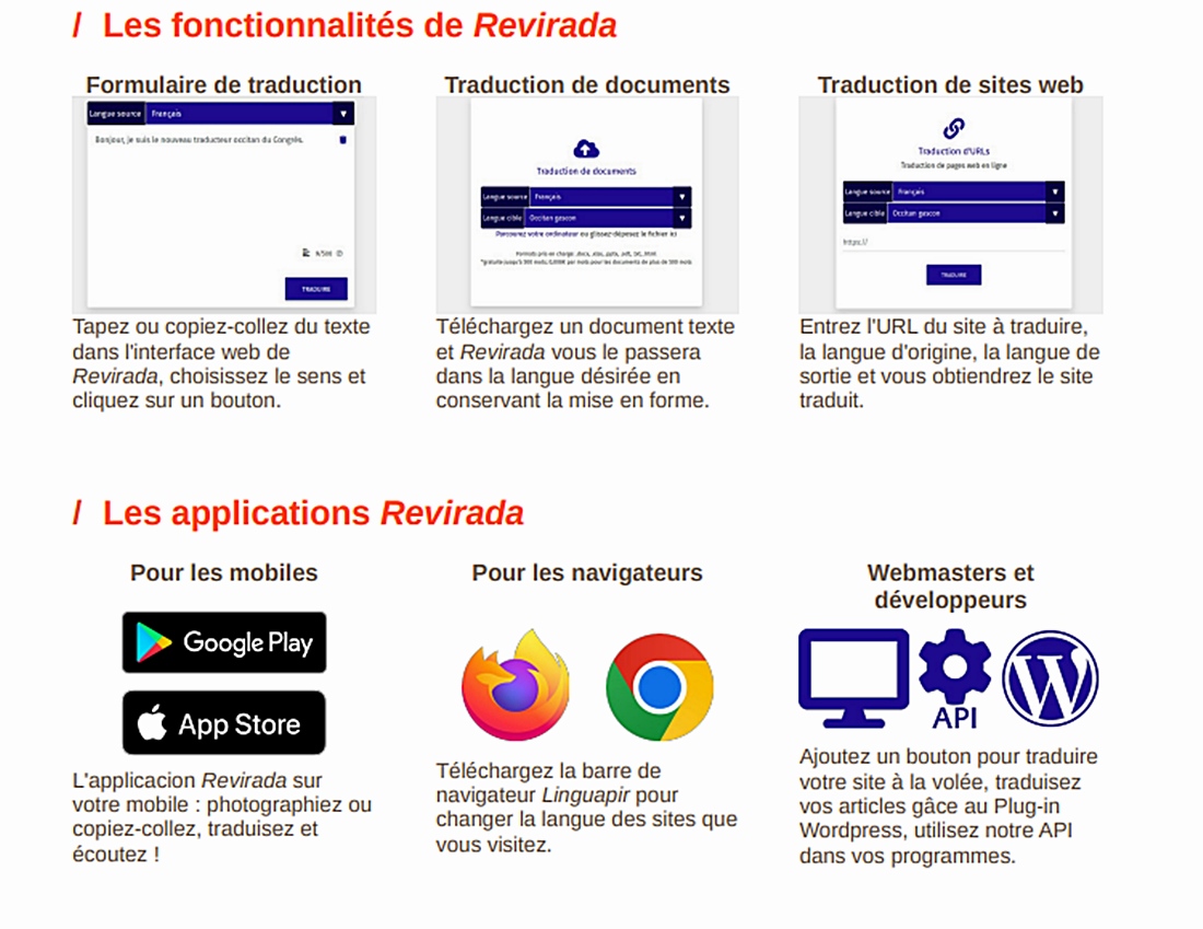 Le principe pratique de Revirada, et les divers moyens de télécharger ou installer l'application