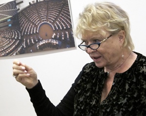 Eva Joly au Parlement Européen (photo MN)