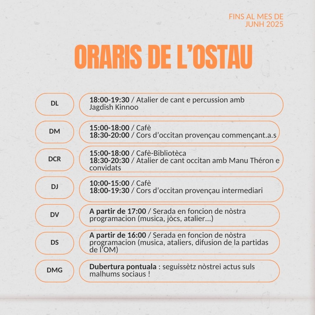 Cours, ateliers, etc... Cours, ateliers, etc...